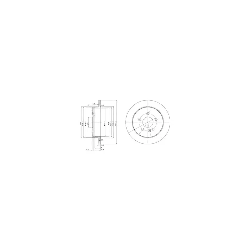 Jeu de 2 disques de frein arrière DELPHI BG3398