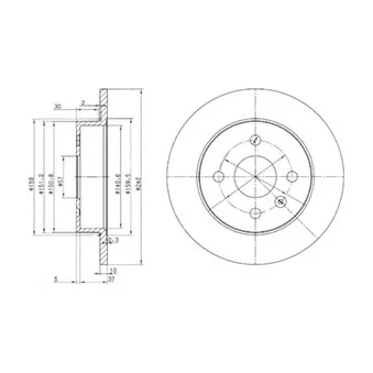 Jeu de 2 disques de frein arrière DELPHI BG3403