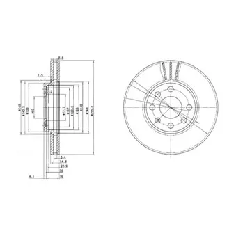Jeu de 2 disques de frein avant DELPHI BG3404