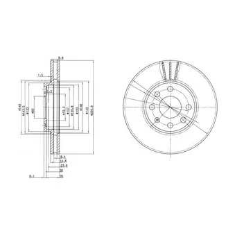 Jeu de 2 disques de frein avant DELPHI BG3404C