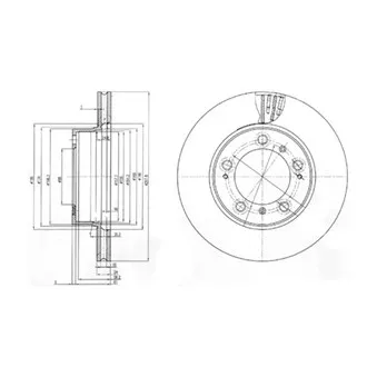 Jeu de 2 disques de frein avant DELPHI BG3409