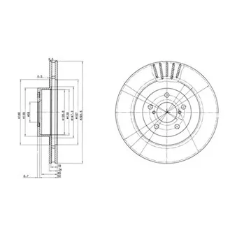 Jeu de 2 disques de frein avant DELPHI BG3413