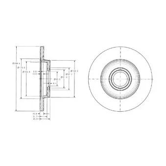 Jeu de 2 disques de frein arrière DELPHI BG3416C