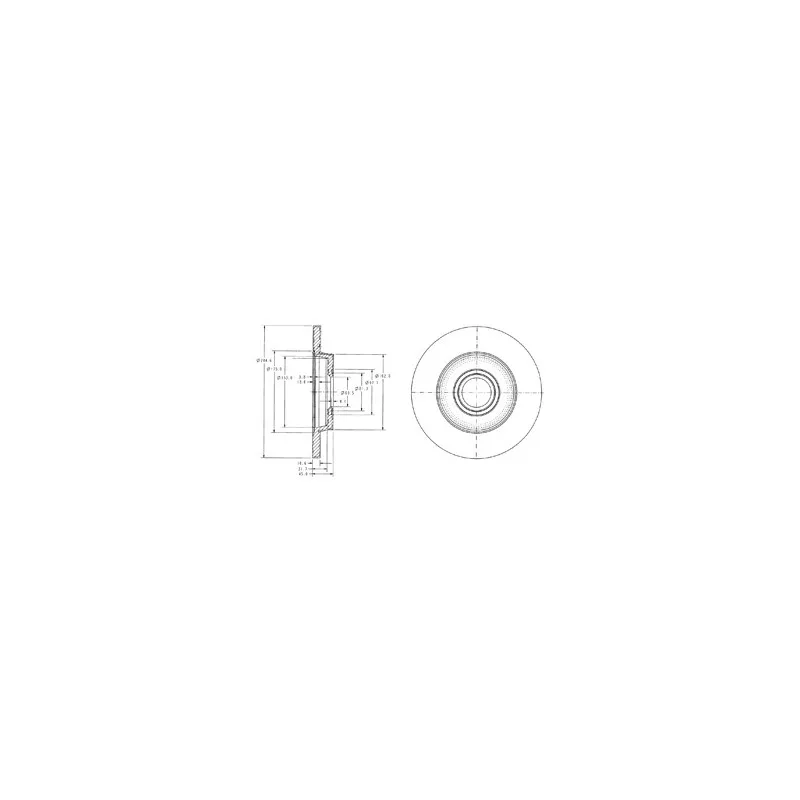 Jeu de 2 disques de frein arrière DELPHI BG3416C