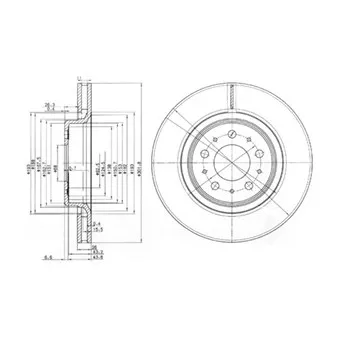 Jeu de 2 disques de frein avant DELPHI BG3418