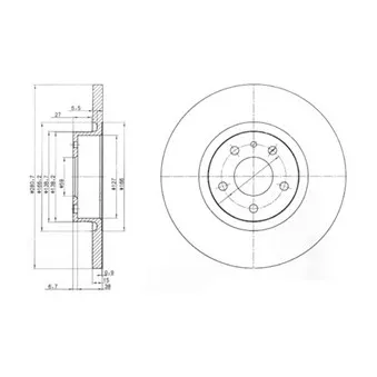Jeu de 2 disques de frein avant DELPHI BG3420