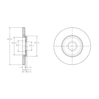 Jeu de 2 disques de frein avant DELPHI BG3421C