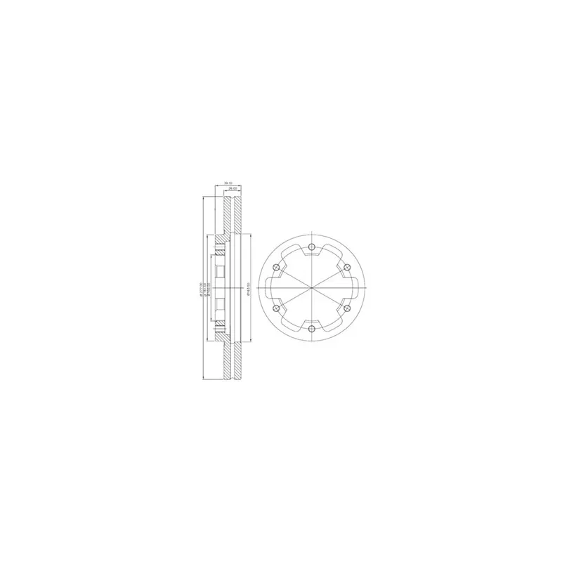Jeu de 2 disques de frein avant DELPHI BG3422