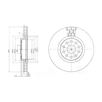 Jeu de 2 disques de frein avant DELPHI BG3497