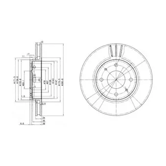 Jeu de 2 disques de frein avant DELPHI BG3501