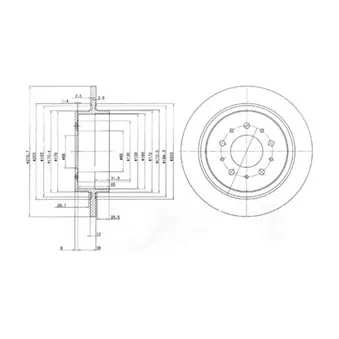 Jeu de 2 disques de frein arrière DELPHI