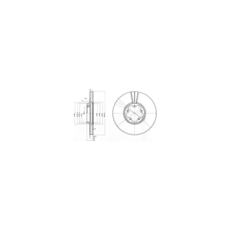 Jeu de 2 disques de frein avant DELPHI BG3504