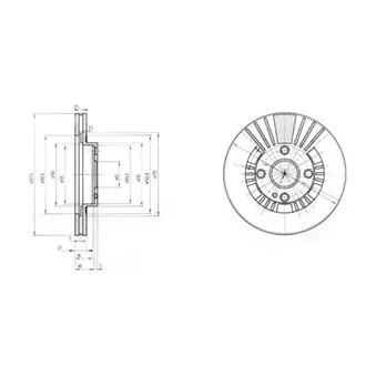 Jeu de 2 disques de frein avant DELPHI