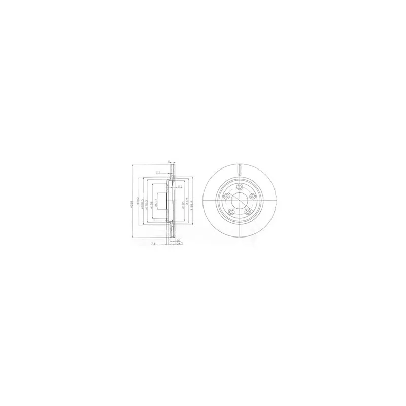 Jeu de 2 disques de frein arrière DELPHI BG3512