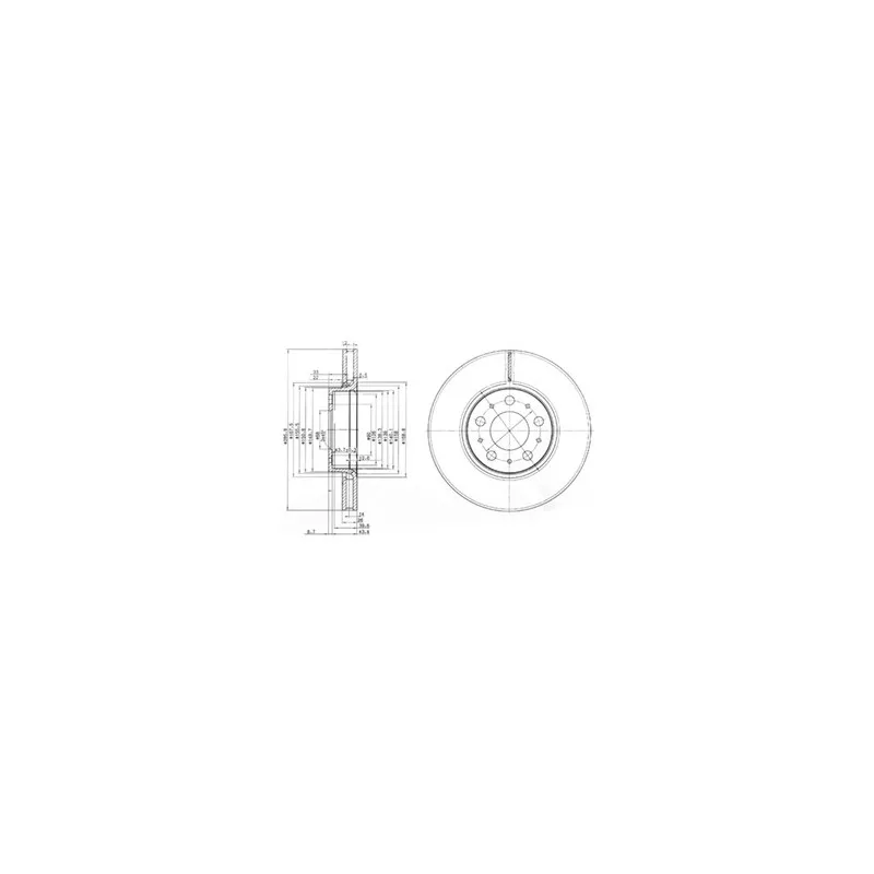 Jeu de 2 disques de frein avant DELPHI BG3513