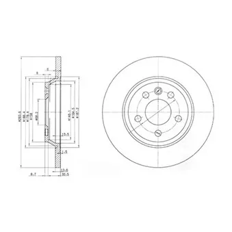 Jeu de 2 disques de frein arrière DELPHI BG3518