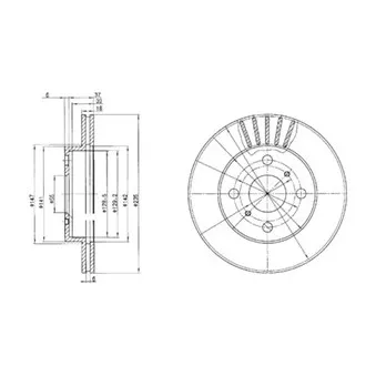 Jeu de 2 disques de frein avant DELPHI BG3519