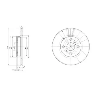 Jeu de 2 disques de frein avant DELPHI BG3520
