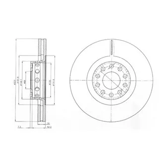 Jeu de 2 disques de frein avant DELPHI BG3524
