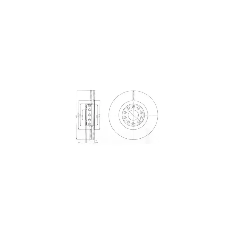 Jeu de 2 disques de frein avant DELPHI BG3524