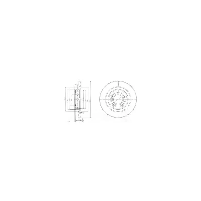 Jeu de 2 disques de frein arrière DELPHI BG3525