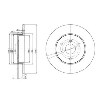 Jeu de 2 disques de frein avant DELPHI BG3526
