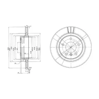 Jeu de 2 disques de frein arrière DELPHI BG3530