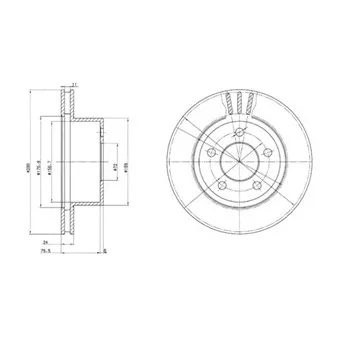 Jeu de 2 disques de frein avant DELPHI BG3533