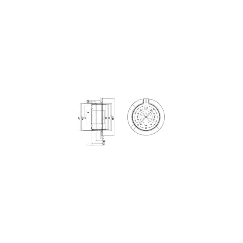 Jeu de 2 disques de frein arrière DELPHI BG3534