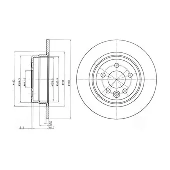 Jeu de 2 disques de frein arrière DELPHI