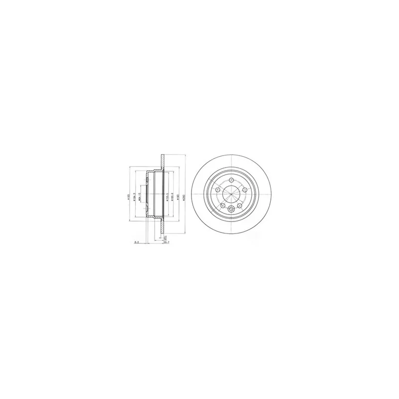 Jeu de 2 disques de frein arrière DELPHI BG3550
