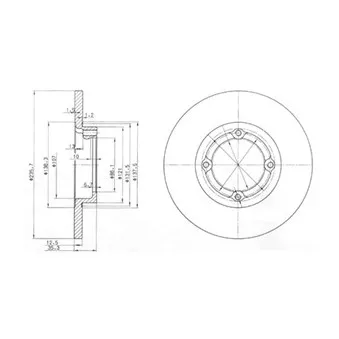 Jeu de 2 disques de frein avant DELPHI