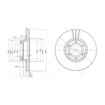 Jeu de 2 disques de frein avant DELPHI BG3553