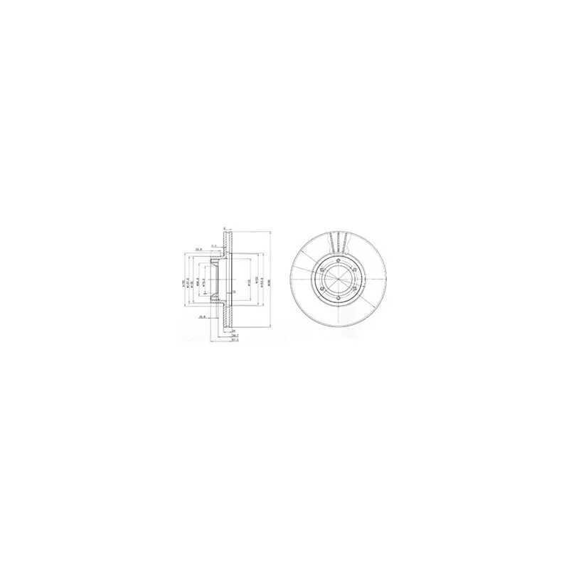 Jeu de 2 disques de frein avant DELPHI BG3553
