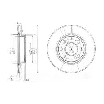 Jeu de 2 disques de frein avant DELPHI BG3568