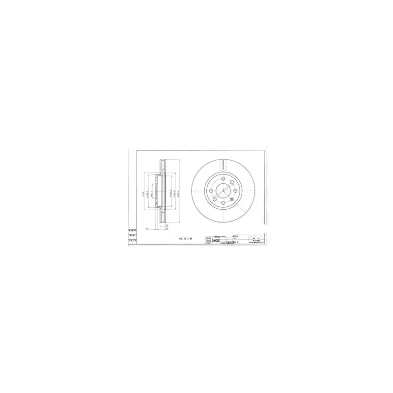 Jeu de 2 disques de frein avant DELPHI BG3569