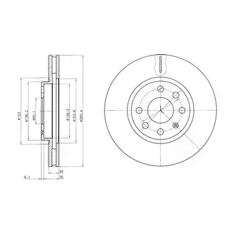 Jeu de 2 disques de frein avant DELPHI BG3569C