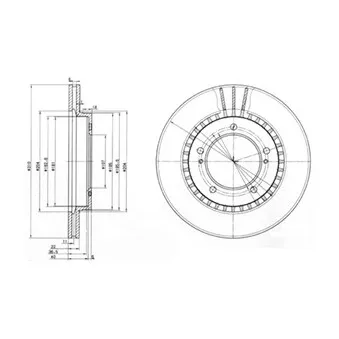 Jeu de 2 disques de frein avant DELPHI