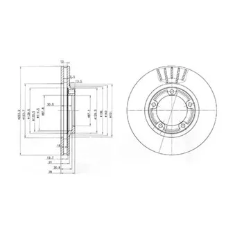 Jeu de 2 disques de frein avant DELPHI BG3590
