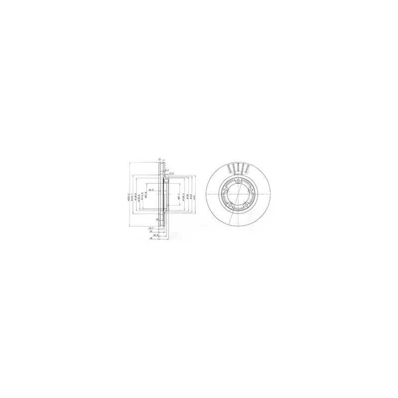 Jeu de 2 disques de frein avant DELPHI BG3590