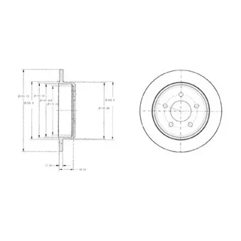 Jeu de 2 disques de frein arrière DELPHI