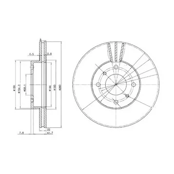 Jeu de 2 disques de frein avant DELPHI BG3596C