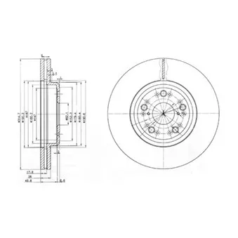 Jeu de 2 disques de frein avant DELPHI BG3616
