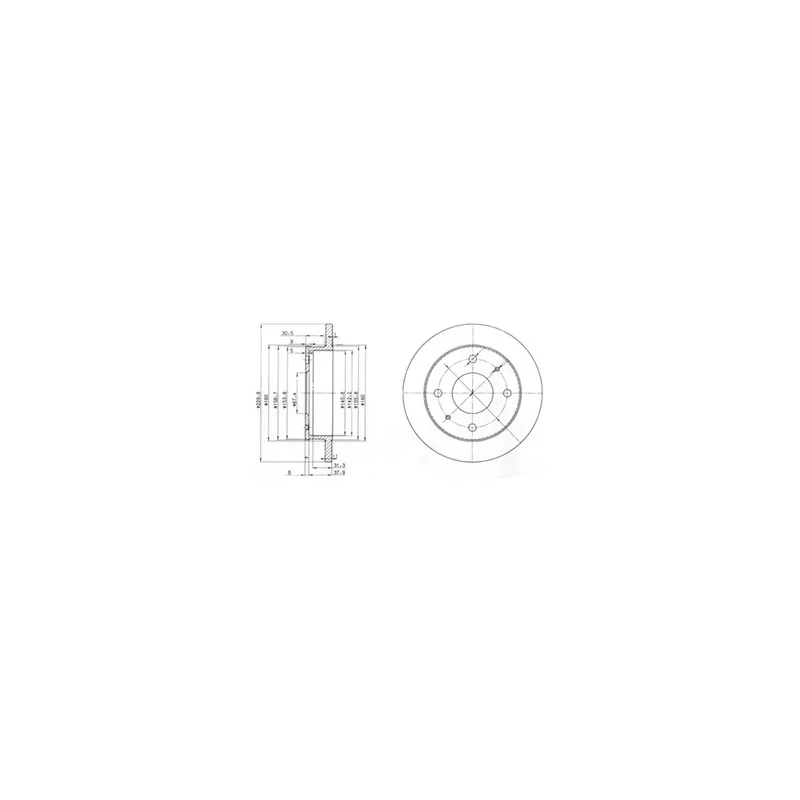 Jeu de 2 disques de frein avant DELPHI BG3618
