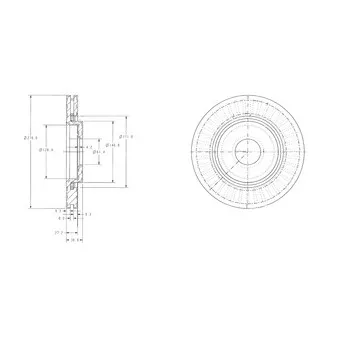 Jeu de 2 disques de frein avant DELPHI BG3620C