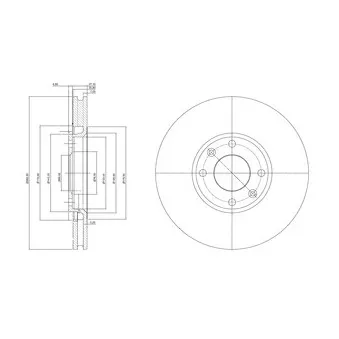 Jeu de 2 disques de frein avant DELPHI BG3622C