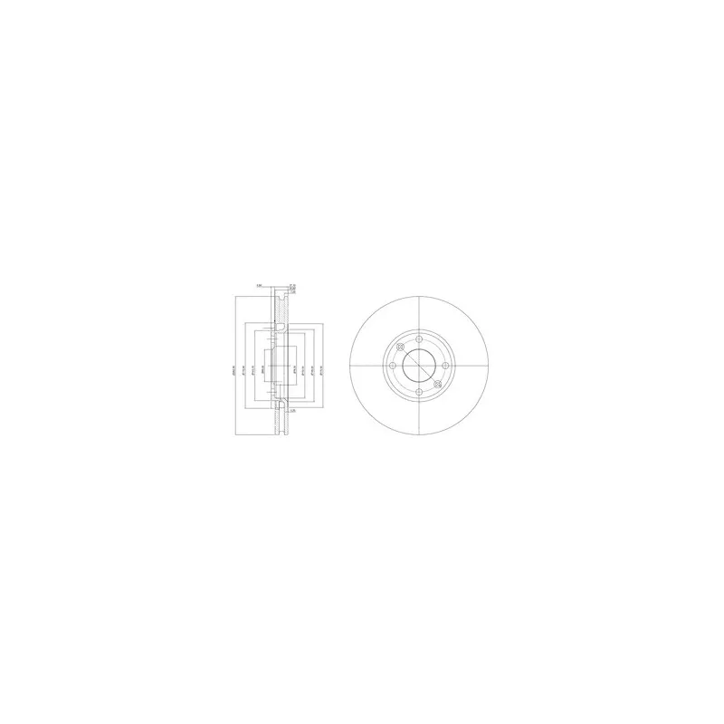 Jeu de 2 disques de frein avant DELPHI BG3622C