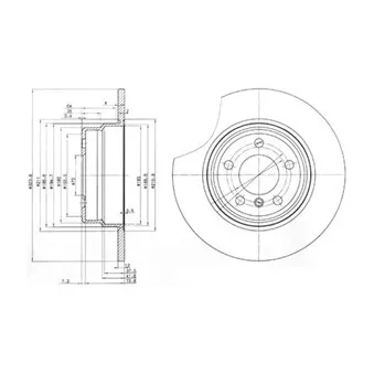 Jeu de 2 disques de frein arrière DELPHI BG3629