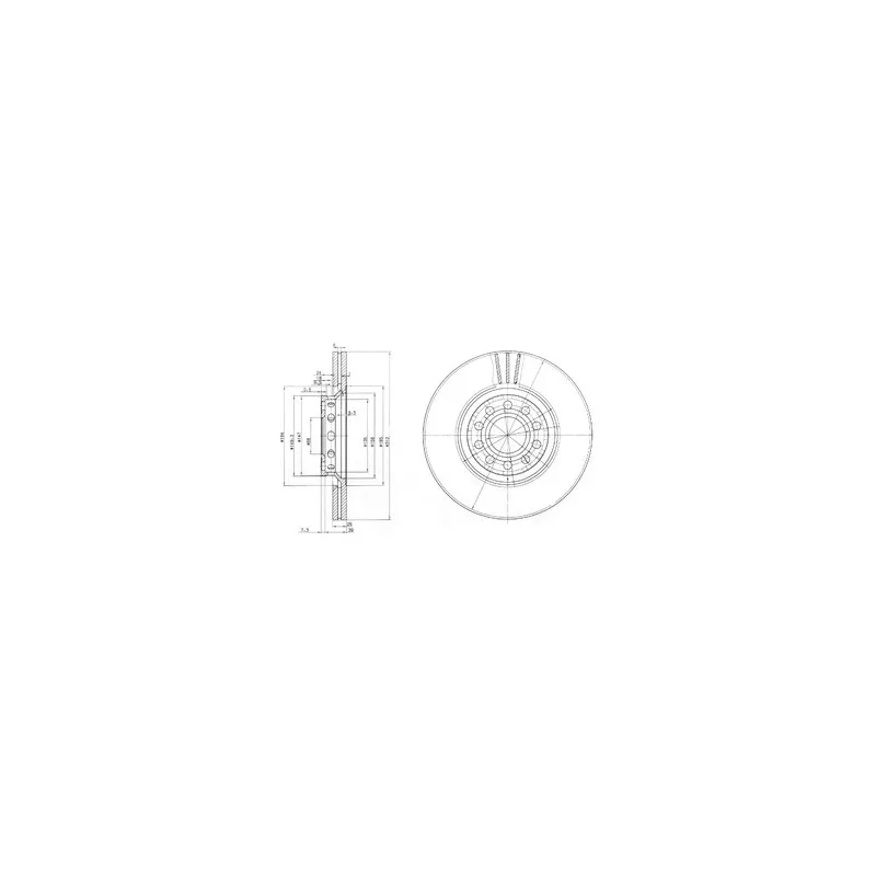 Jeu de 2 disques de frein avant DELPHI BG3657C