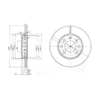 Jeu de 2 disques de frein avant DELPHI BG3658